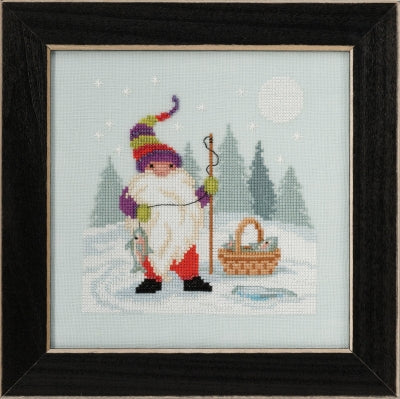 Fishing Gnome counted cross stitch kit