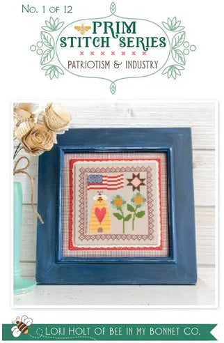 #1 Patriotism & Industry - Prim Stitch Series counted cross stitch chart