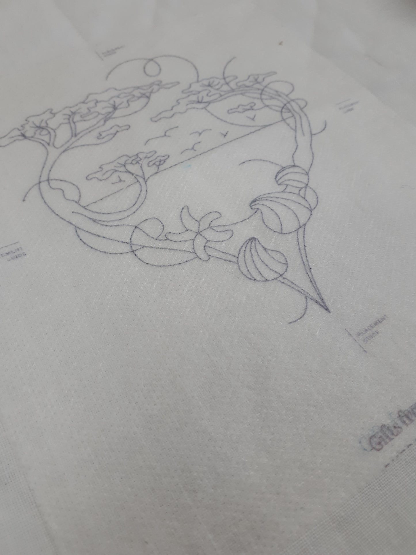 Magic Paper embroidery transfer