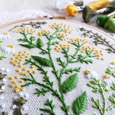 Green Garden Embroidery Kit