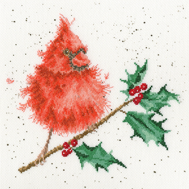 Festive Feathers counted cross stitch kit