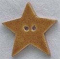 Large Gold Speckled Star button - #86285