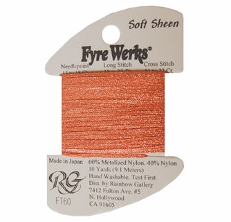 FT60 Melon - Fyre Werks Soft Sheen Metallic Ribbon