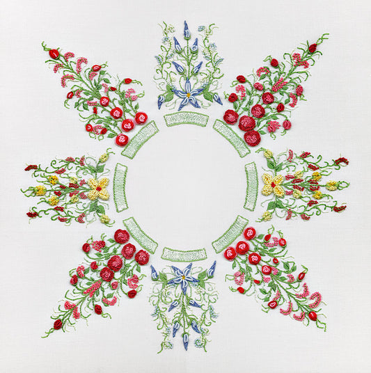Carmen's Wreath Brazilian Embroidery Pattern
