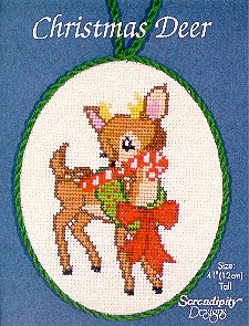 Christmas Deer cross stitch chart