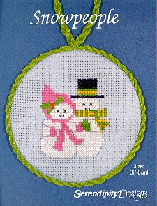 Snowpeople cross stitch chart