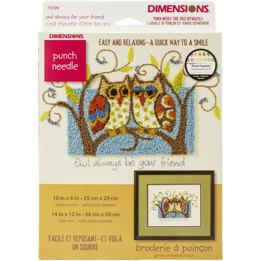 Owl Always be Your Friend Punch Needle Kit