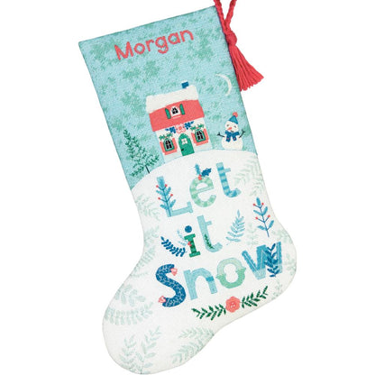 Holiday Home counted cross stitch stocking kit