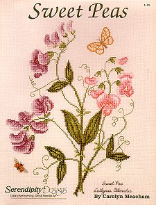 Sweet Peas counted cross stitch chart