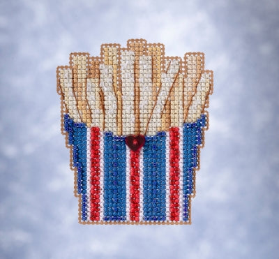 French Fries counted cross stitch kit
