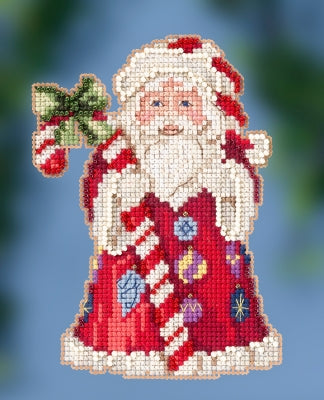 Candy Cane Santa counted cross stitch kit