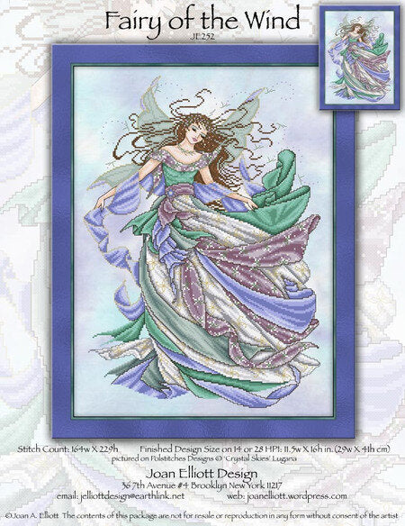 Fairy of the Wind counted cross stitch chart