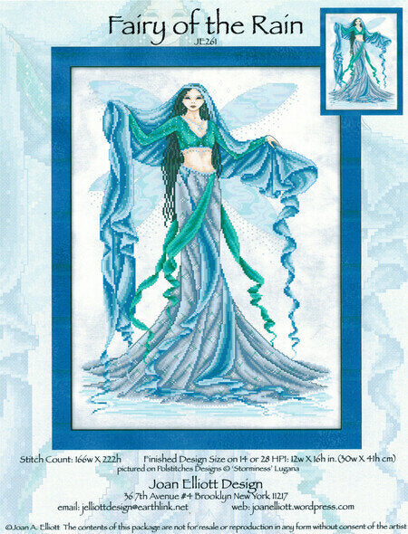 Fairy of the Rain counted cross stitch chart