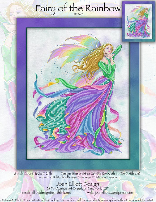 Fairy of the Rainbow counted cross stitch chart