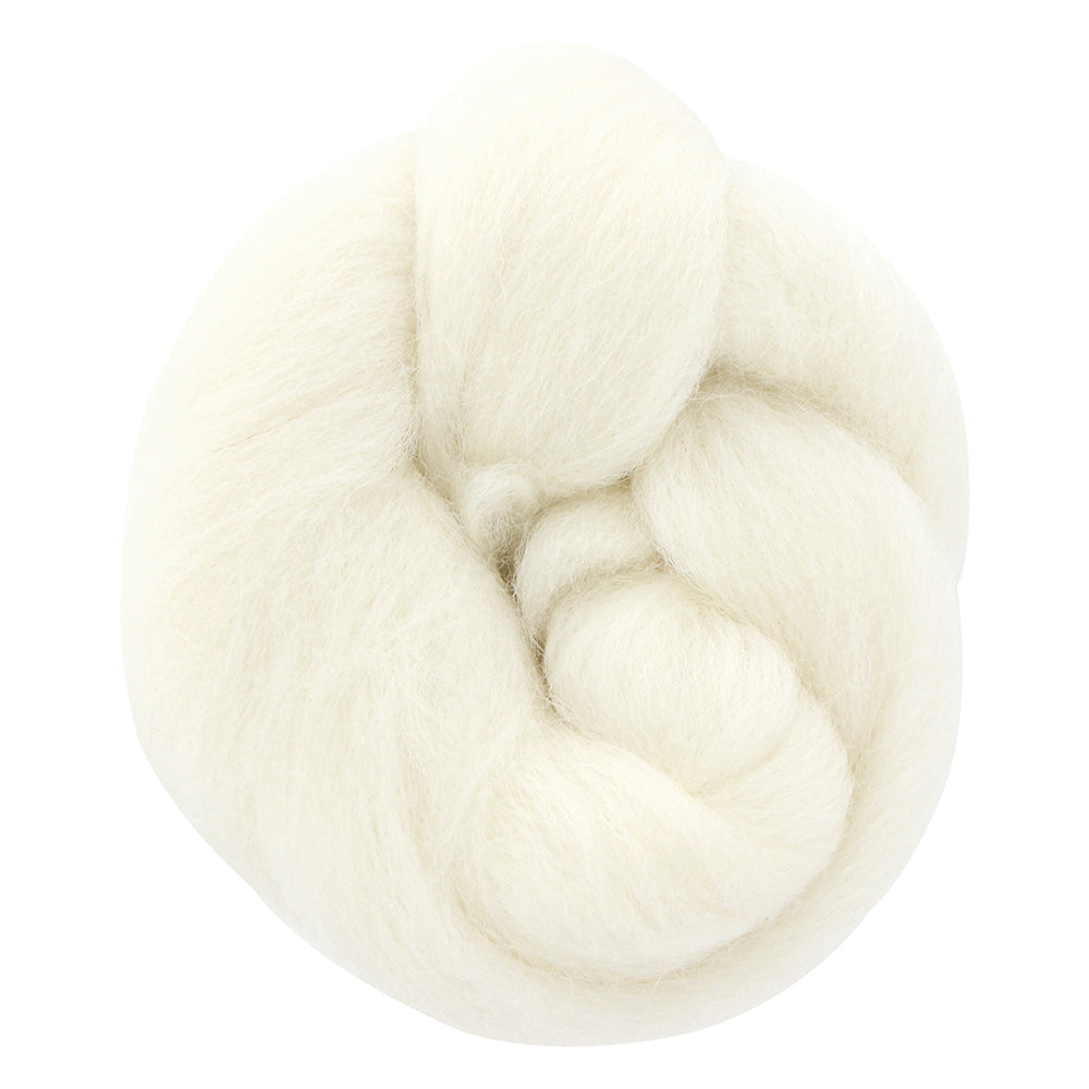 Wool Roving - White