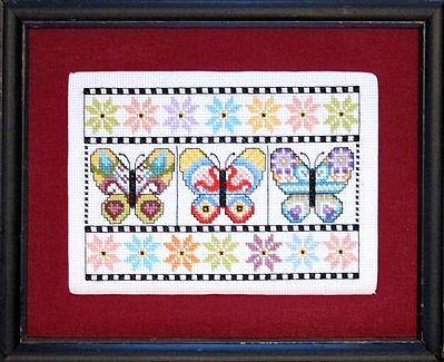 Butterflies on Display counted cross stitch chart
