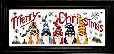 Christmas Gnomes counted cross stitch  chart