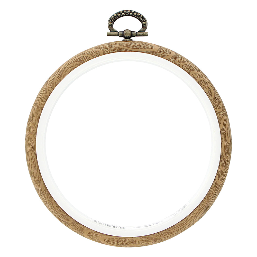 4" Round Woodgrain Rubber Flexi-Hoop