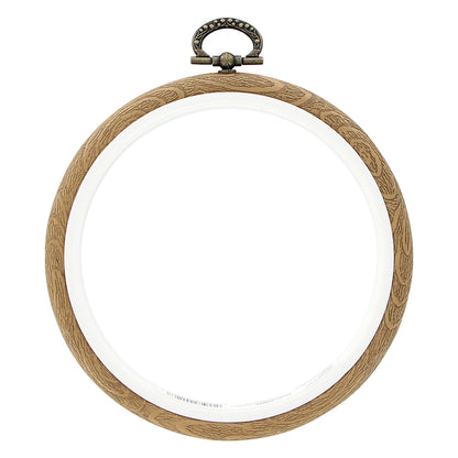 4" Round Woodgrain Rubber Flexi-Hoop