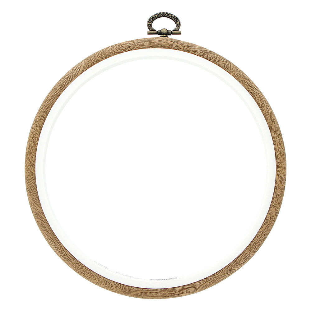 6" Round Woodgrain Rubber Flexi-Hoop