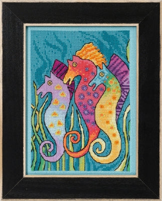 Seahorses counted cross stitch kit