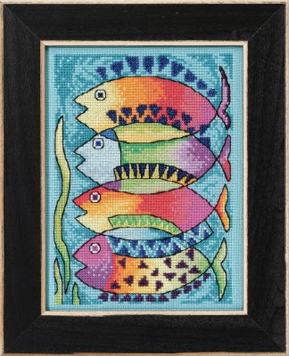Peces counted cross stitch kit