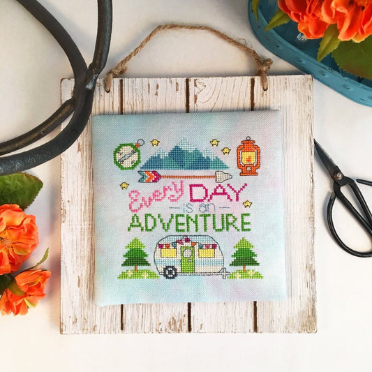 Every Day Is An Adventure counted cross stitch chart