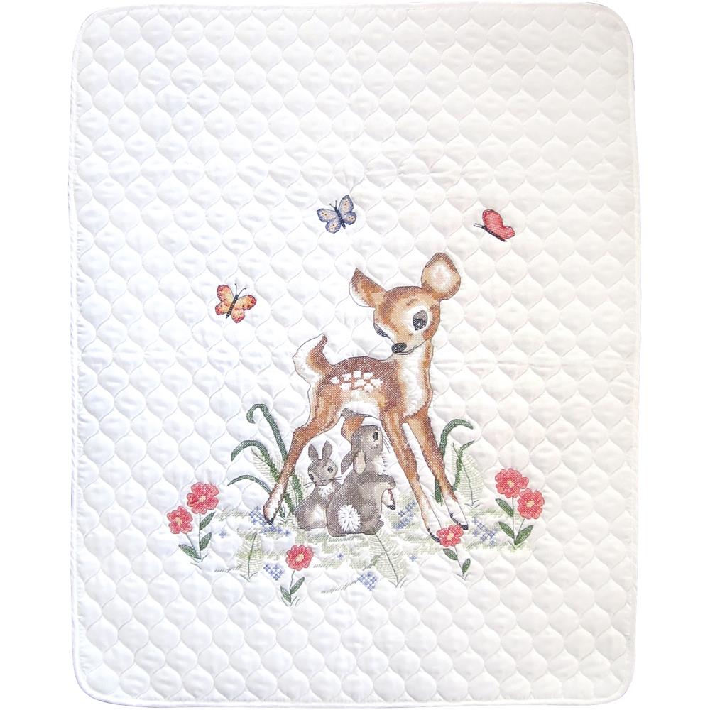 Baby Deer Quilt stamped cross stitch kit