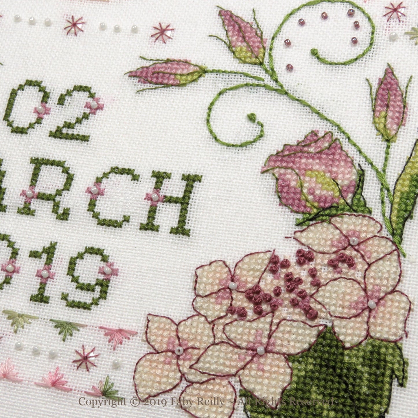 Lizzie Wedding Sampler counted cross stitch chart