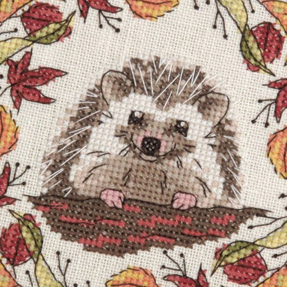 Woodland Hedgehog counted cross stitch chart