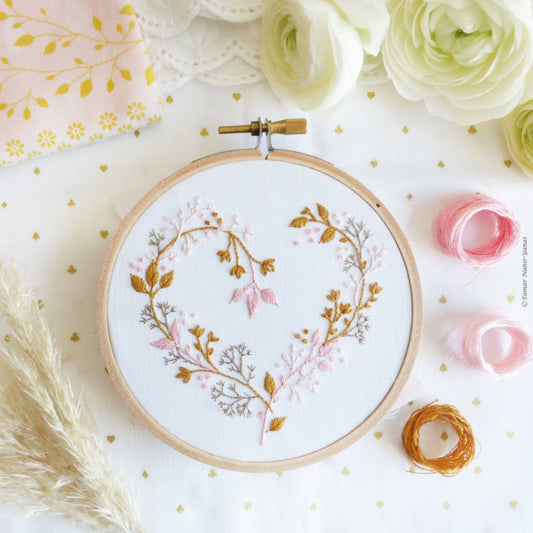 Wildflower Heart embroidery kit