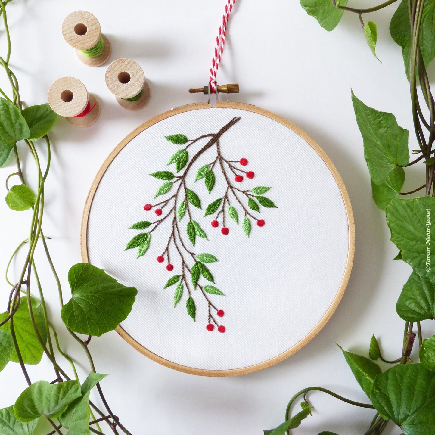Mistletoe embroidery kit