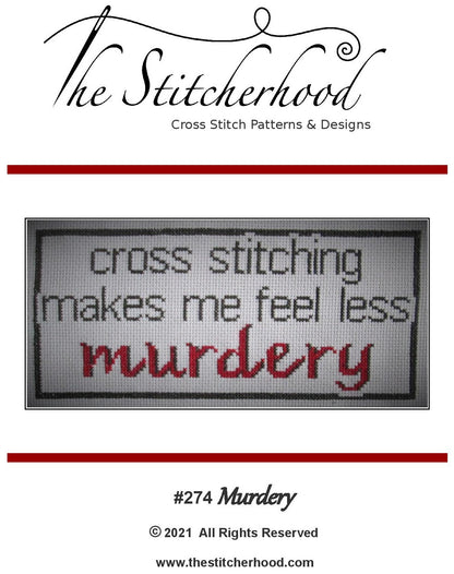 Murdery counted cross stitch chart