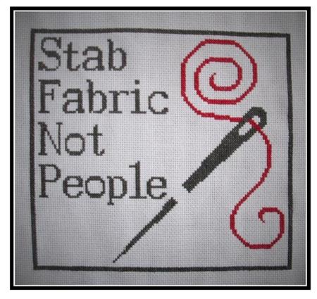 Stabby counted cross stitch chart