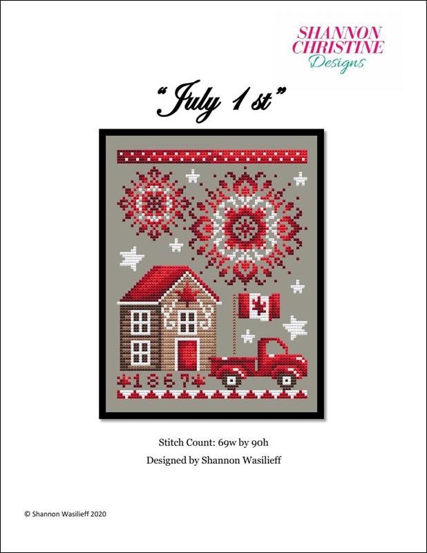 July 1st counted cross stitch chart