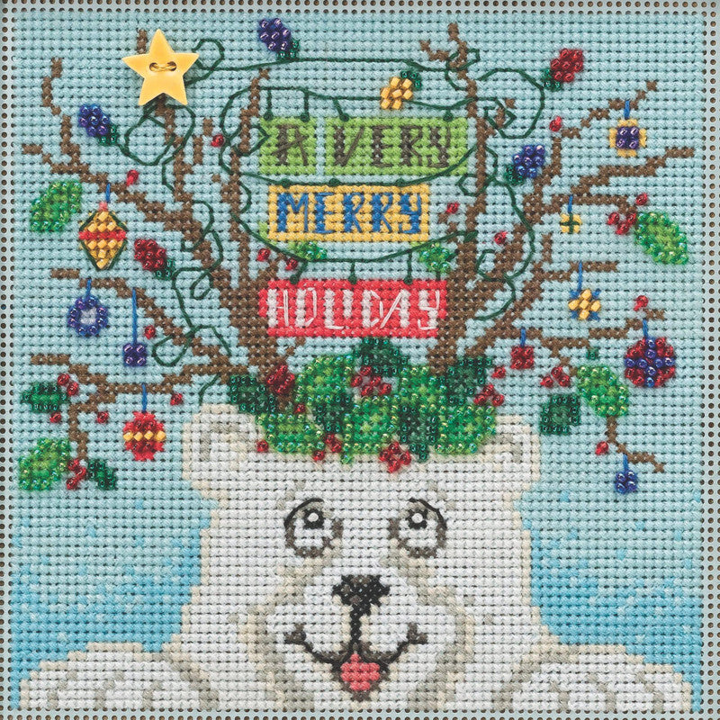 Beary Merry Christmas counted cross stitch kit