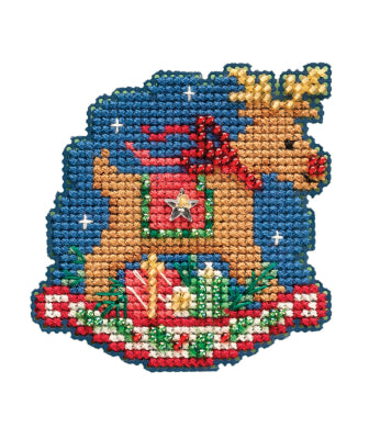 Rocking Reindeer counted cross stitch kit