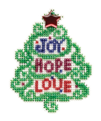 Joy, Hope, Love counted cross stitch kit