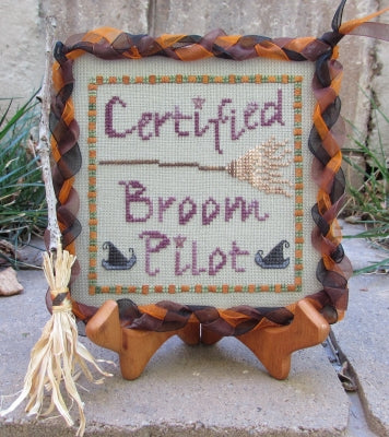 Certified Broom Pilot counted cross stitch chart