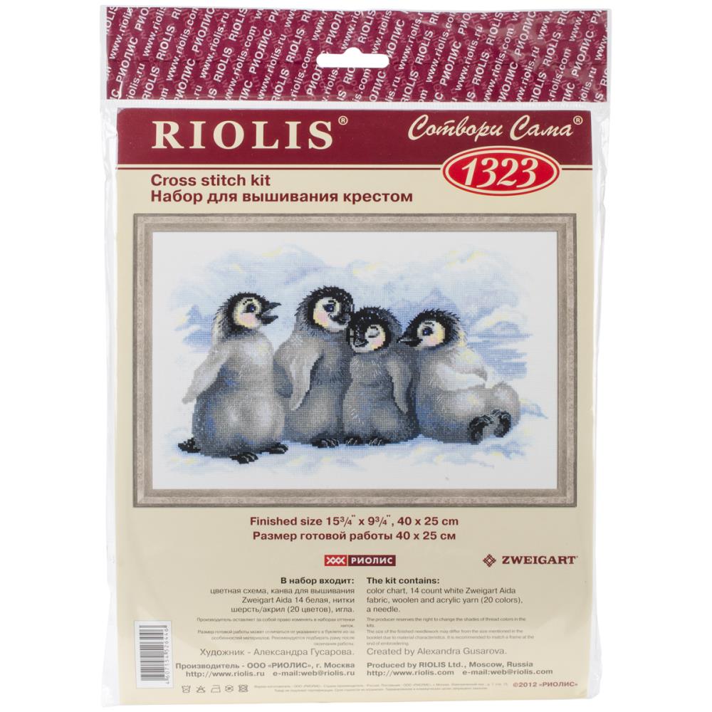 Funny Penguins counted cross stitch kit