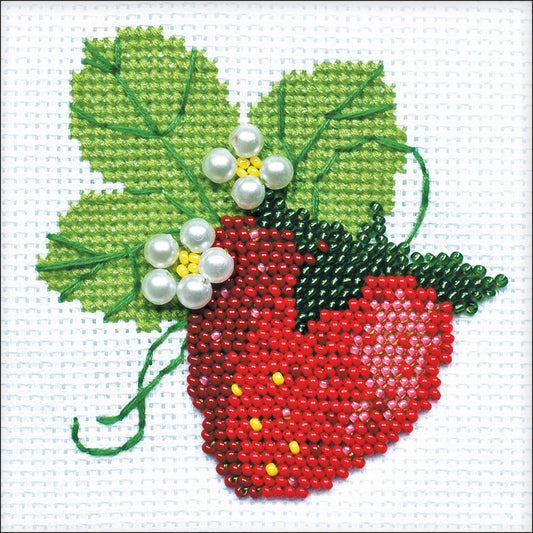 Garden Strawberry counted cross stitch kit