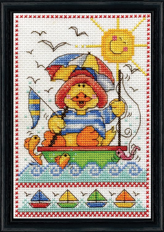 Sailboat Duck counted cross stitch kit
