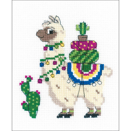 Llama counted cross stitch kit