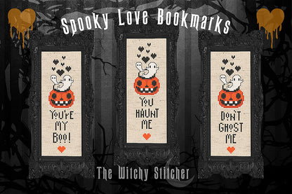 Valloween Bookmarks counted cross stitch pattern