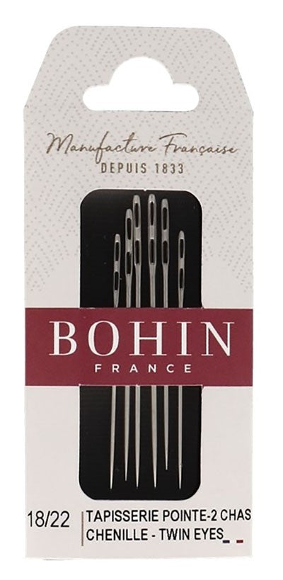 Bohin Twin Eye Chenille Needles - Sizes 18/22