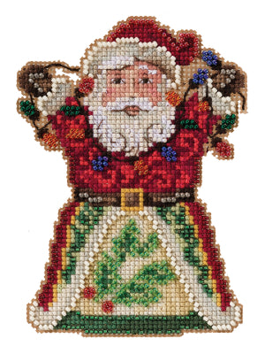 Santa with Lights counted cross stitch kit