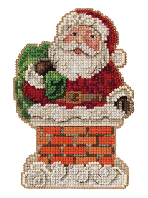Santa in Chimney counted cross stitch kit