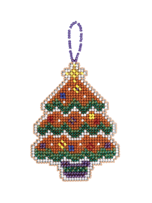 Gingerbread Tree beaded ornament kit