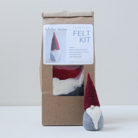 Winter Gnome felting kit