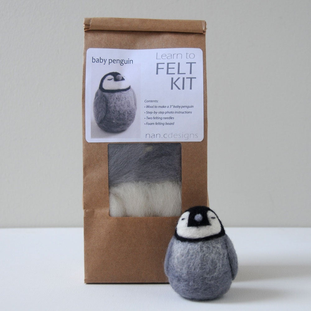 Baby Penguin felting kit